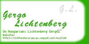 gergo lichtenberg business card